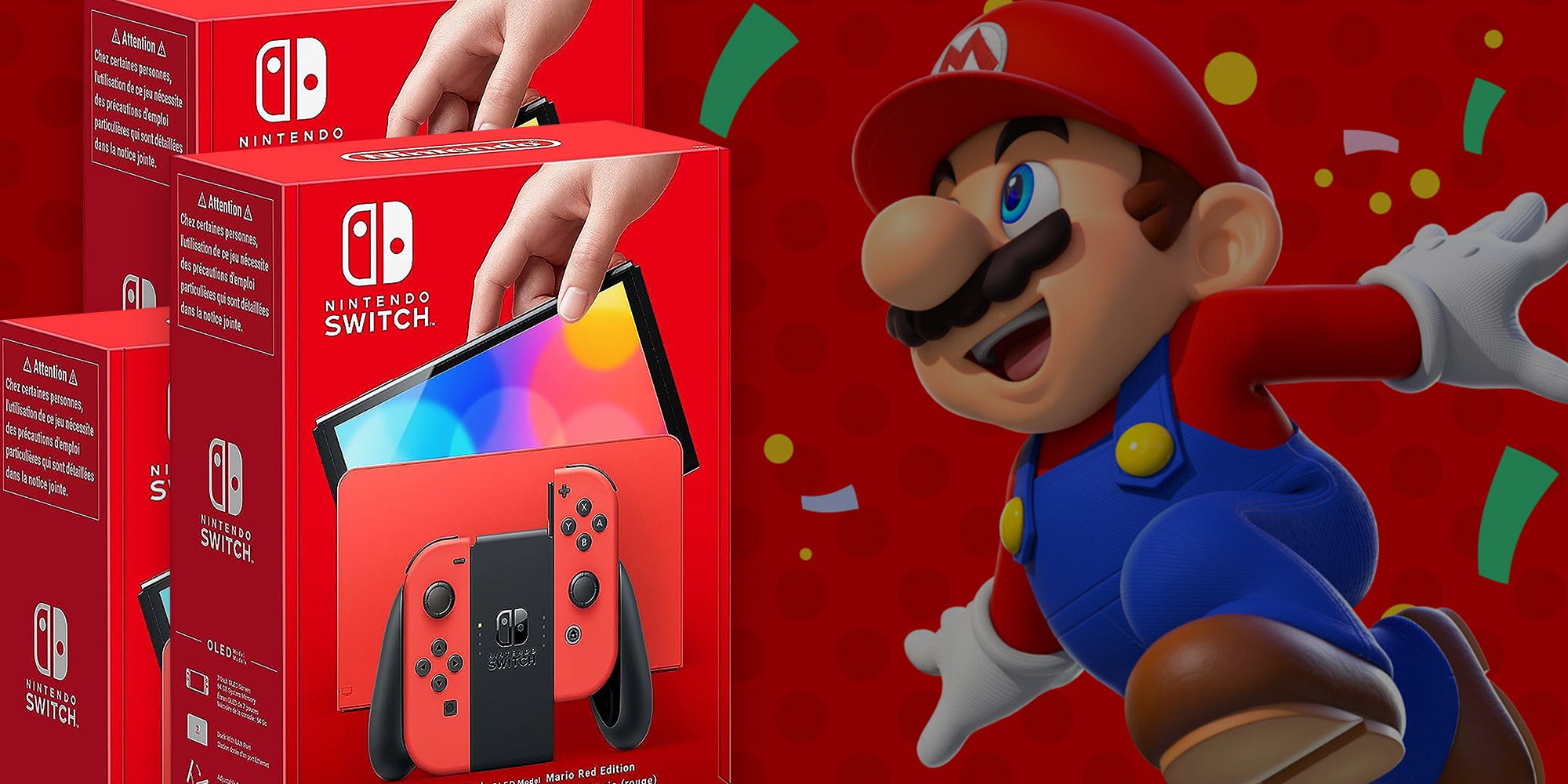 Nintendo Switch - OLED Model - Mario Red Edition console de jeux